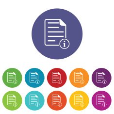 Information document icon set N2