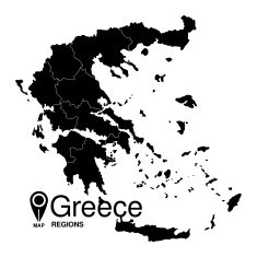 Greece map slihouette