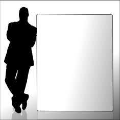 Vector silhouette of a man N884