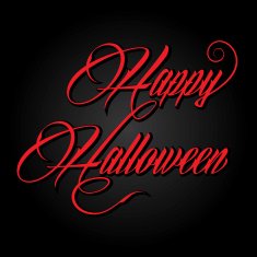 Creative calligraphy of text Happy Halloween