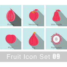Fruit flat icon design N14