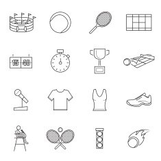 Tennis Icons vector