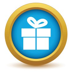 Gold gift icon N2