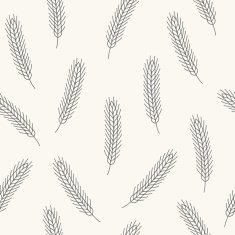 Seamless pattern with rye
