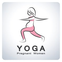 Mom Yoga for pregnant Women symbol