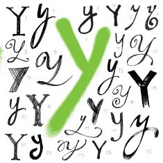Vector alphabet Letter Y