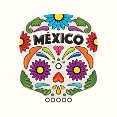 Mexican Holiday Skull N2