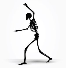skeleton silhouette in intimidating pose N3
