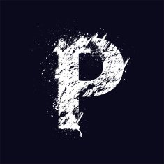 Grunge letter P