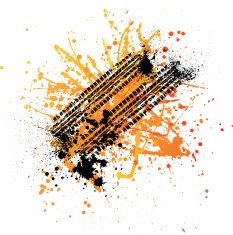 Tire track ink blots