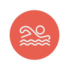 Swimmer thin line icon N3