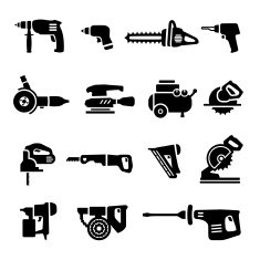 Power tools - vector set icons