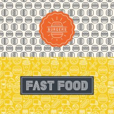 Vector fast food package design elements