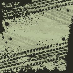 Green tire track background