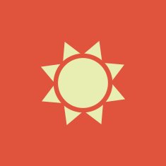 Sun flat vector icon sun symbol