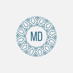 Vector geometric frame in mono line style Monogram design element N52