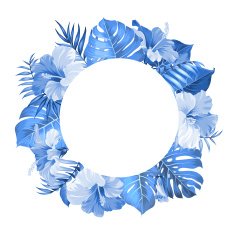 Tropical flower frame N4
