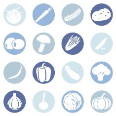 Vector Set of Vegetables Icons N14