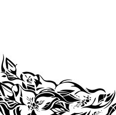 White wedding background with floral ornaments N2