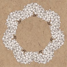 Vector frame with hydrangea