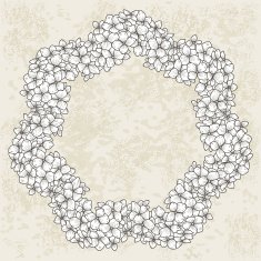 Vector frame with hydrangea N2