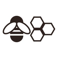 Bee and honeycomb icon