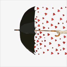 The inverted umbrella with hearts Valentine's Day N4