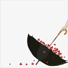 The inverted umbrella with hearts Valentine's Day N5