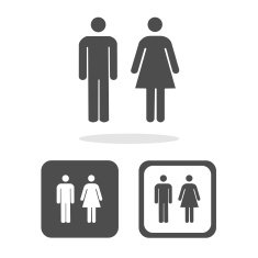 Vector a man and lady toilet sign Illustration EPS10 N19