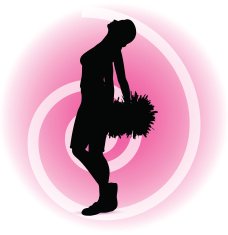 funky cheerleader silhouette N31
