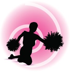 funky cheerleader silhouette N33
