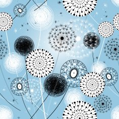 graphic texture of dandelions