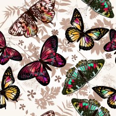 Butterfly beautiful seamless pattern N2
