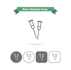 Crutches icons N2