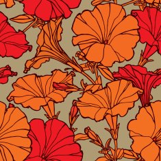 Seamless Pattern with floral ornament N182