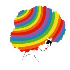 abstract rainbow hair - Illustration N2
