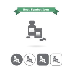 Pill bottles icons