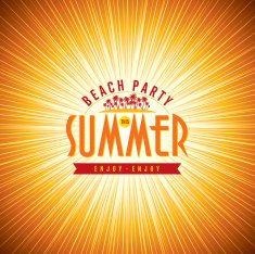 Summer Beach Party Vector Flyer Template