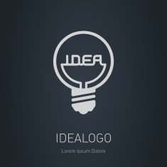 New idea vector logo template Creative art logotype concept