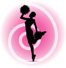 funky cheerleader silhouette N34