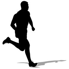 Silhouettes Runners on sprint men N15