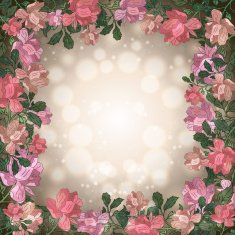 floral frame N254