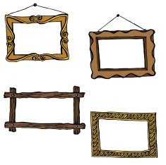 Vector Illustration Silhouette frames N2