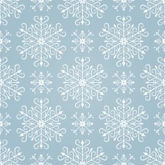 Seamless pattern with stylized snowflakes
