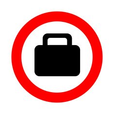Vector Baggage Claim Public Information Sign Illustration EPS10 N15