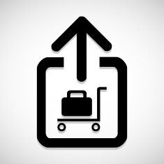 Vector Baggage Claim Public Information Sign Illustration EPS10 N17