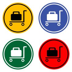 Vector Baggage Claim Public Information Sign Illustration EPS10 N18