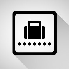 Vector Baggage Claim Public Information Sign Illustration EPS10 N19