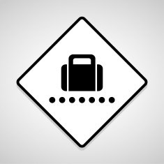 Vector Baggage Claim Public Information Sign Illustration EPS10 N20