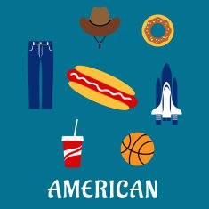 American flat symbols and icons N2